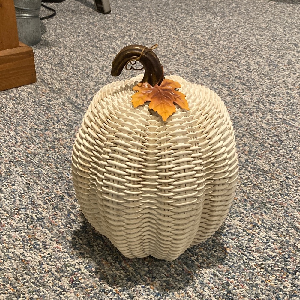Wicker Pumpkin Home Accent